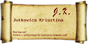 Jutkovics Krisztina névjegykártya